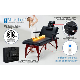 Master Massage 76cm Montclair Salon Therma-Top Ultimate Massage Table and Package - Natural Living