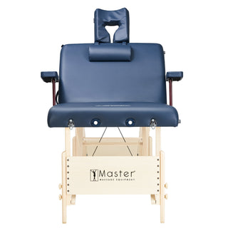 Master Massage 78cm CORONADO SALON Portable Massage Table Package with Lift Back Action & a Stout 7.6cm of Our High-density Multi-Layer Small Cell Foam! (Royal Blue Colour) Mastermassage(UK)