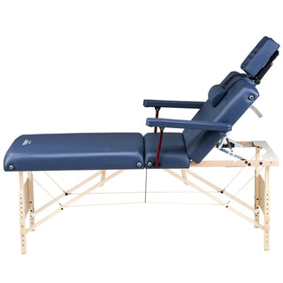 Master Massage 78cm CORONADO SALON Portable Massage Table Package with Lift Back Action & a Stout 7.6cm of Our High-density Multi-Layer Small Cell Foam! (Royal Blue Colour) Mastermassage(UK)