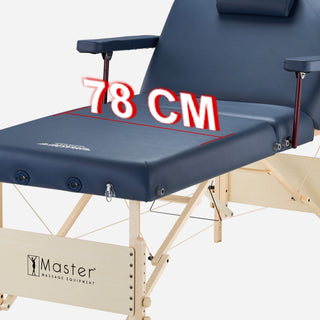 Master Massage 78cm CORONADO SALON Portable Massage Table Package with Lift Back Action & a Stout 7.6cm of Our High-density Multi-Layer Small Cell Foam! (Royal Blue Colour) Mastermassage(UK)