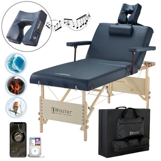 Master Massage CORONADO SALON Portable Massage Table Package with Lift Back Action - 78 cm - Natural Living