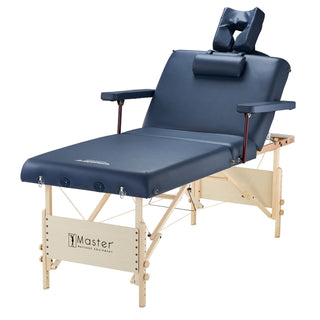 Master Massage CORONADO SALON Portable Massage Table Package with Lift Back Action - 78 cm - Natural Living