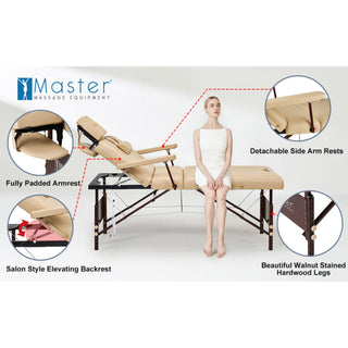 Master Massage DEL RAY SALON Portable Massage Table Package with Therma-Top - 71cm - Natural Living