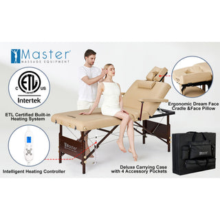 Master Massage DEL RAY SALON Portable Massage Table Package with Therma-Top - 71cm - Natural Living