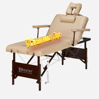 Master Massage 71cm DEL RAY SALON Portable Massage Table Package with Therma-Top - Adjustable Heating System and Back Rest Mastermassage(UK)