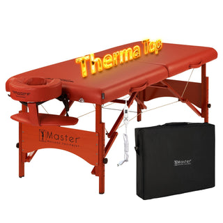 Master Massage 70cm FAIRLANE Portable Massage Table Package with Therma-Top - Adjustable Heating System! (Cinnamon Color) Mastermassage(UK)