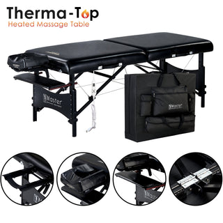 thermal top portable massage table face cradle armrest carrycase include, heating functions, Thermal top portable massage tale facecradle carrycase include massage table, massage couch, beauty bed, physical therapy, massage therapist, salon couch, professional massage therapy, portable massage table, lightweight massage couch, mobile massage therapist