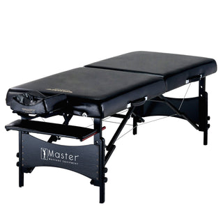 Massage table, portable massage table, Galaxy lighting system, Master Massage, foldable massage table, Galaxy massage table, Multi-Layer Memory Small Cell Foam, Black Italia upholstery