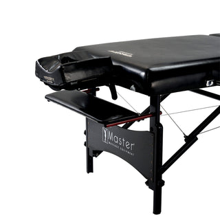 Massage table, portable massage table, Galaxy lighting system, Master Massage, foldable massage table, Galaxy massage table, Multi-Layer Memory Small Cell Foam, Black Italia upholstery