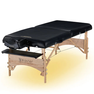 Master Massage Gibraltar Width Olympic LX Portable Massage Table - Black (81 cm) - Natural Living