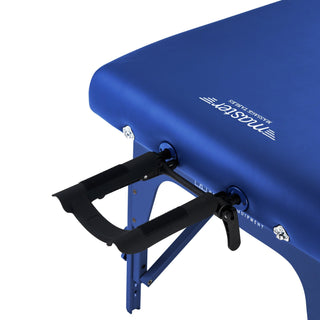 Massage table, portable massage table, Master Massage, Memory Foam, memory foam layered pillow, adjustable height, Montclair portable massage table, luxurious massage table, Reiki leg panels, Shiatsu cable release 