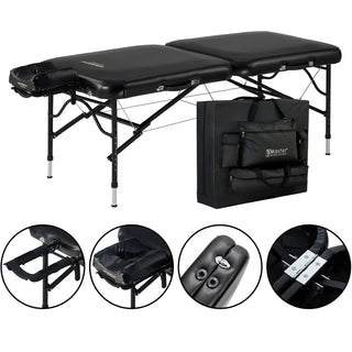 Massage table, portable massage table, outdoor massage table, aluminum massage table, lightweight massage table, Master Massage 