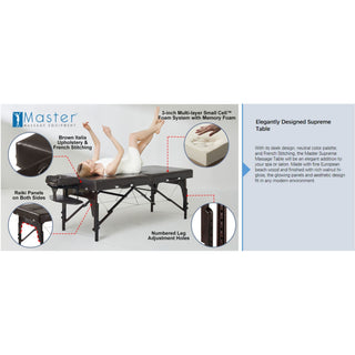 Master Massage Supreme Pro Portable Massage Table Package - 79 cm - Natural Living