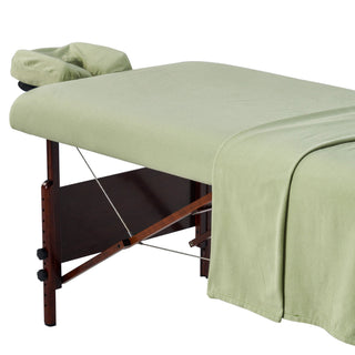 Master Massage Table Fitted Flannel Sheet Set - 3 Piece - 100% Cotton - Universal Size - Natural Living