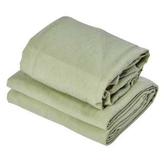 Master Massage Table Fitted Flannel Sheet Set - 3 Piece - 100% Cotton - Universal Size - Natural Living