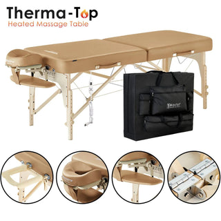 Master Phoenix Therma Top Heated - Portable Massage Table (71 cm) - Natural Living