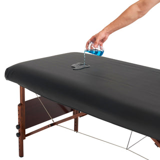 Master Universal Fitted PU Vinyl Protection Cover for Massage Tables - Black - Natural Living