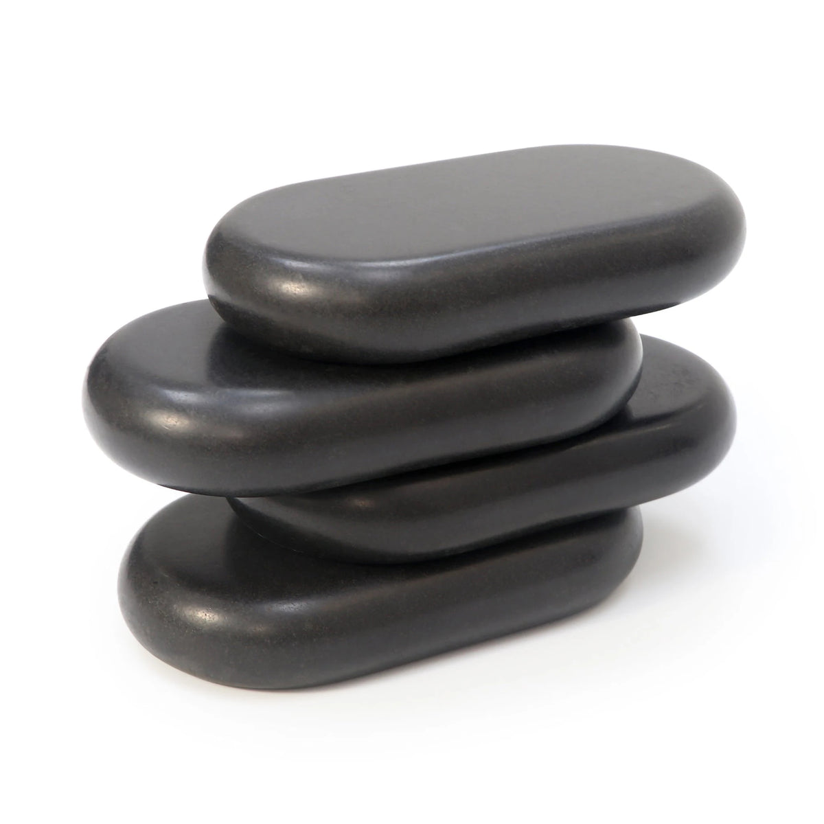 Flat Oval Basalt Hot Pack 4 pcs