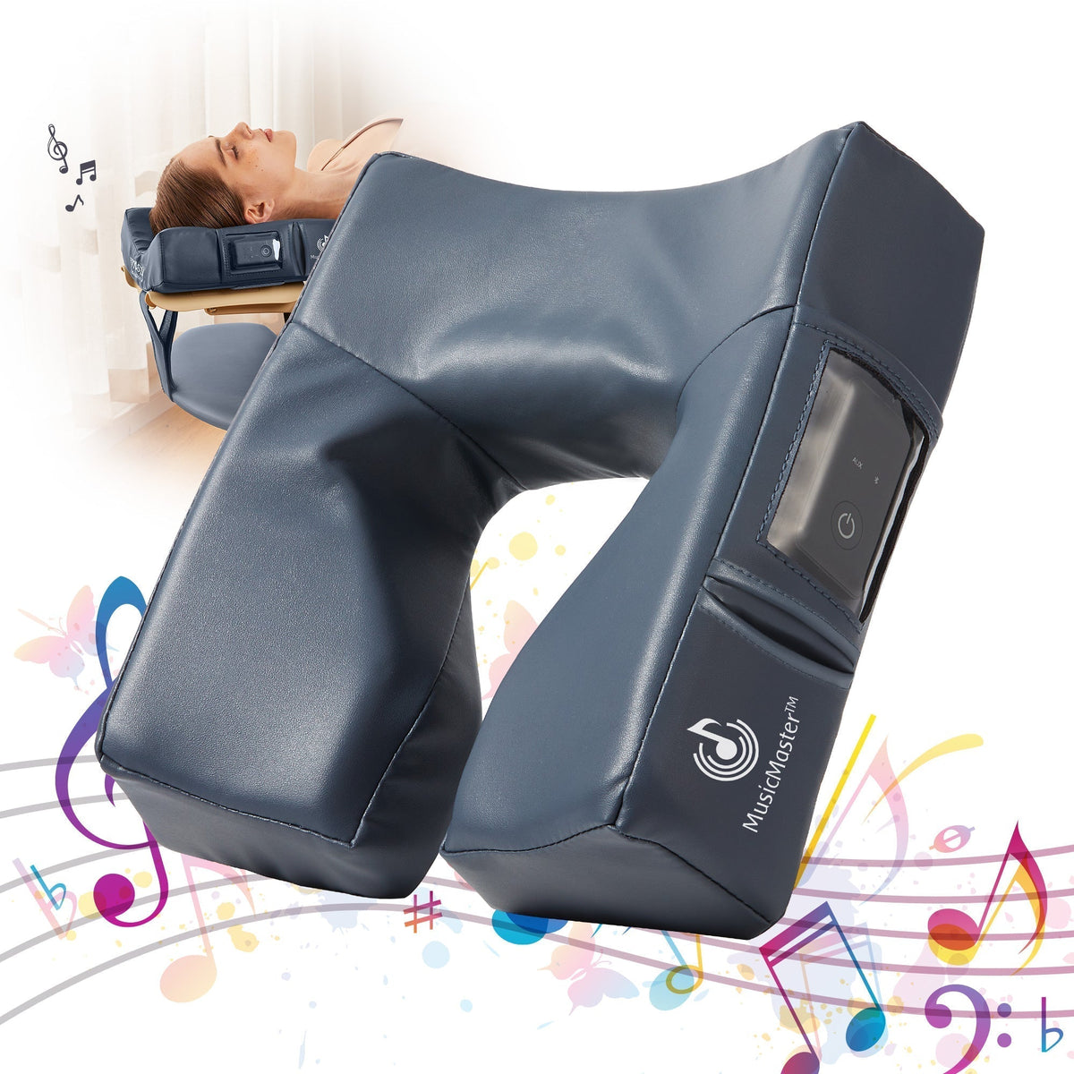 Music High Fidelity Sound Ergonomic Face Cradle Cushion Royal Blue