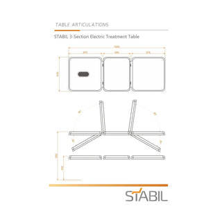 Stabil Pro 3 Section Electric Physio Couch