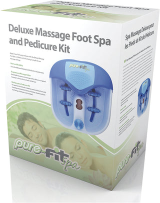 Pure-Fit Deluxe Accupressure Massage Gun, Foot Spa and Pedicure Kit