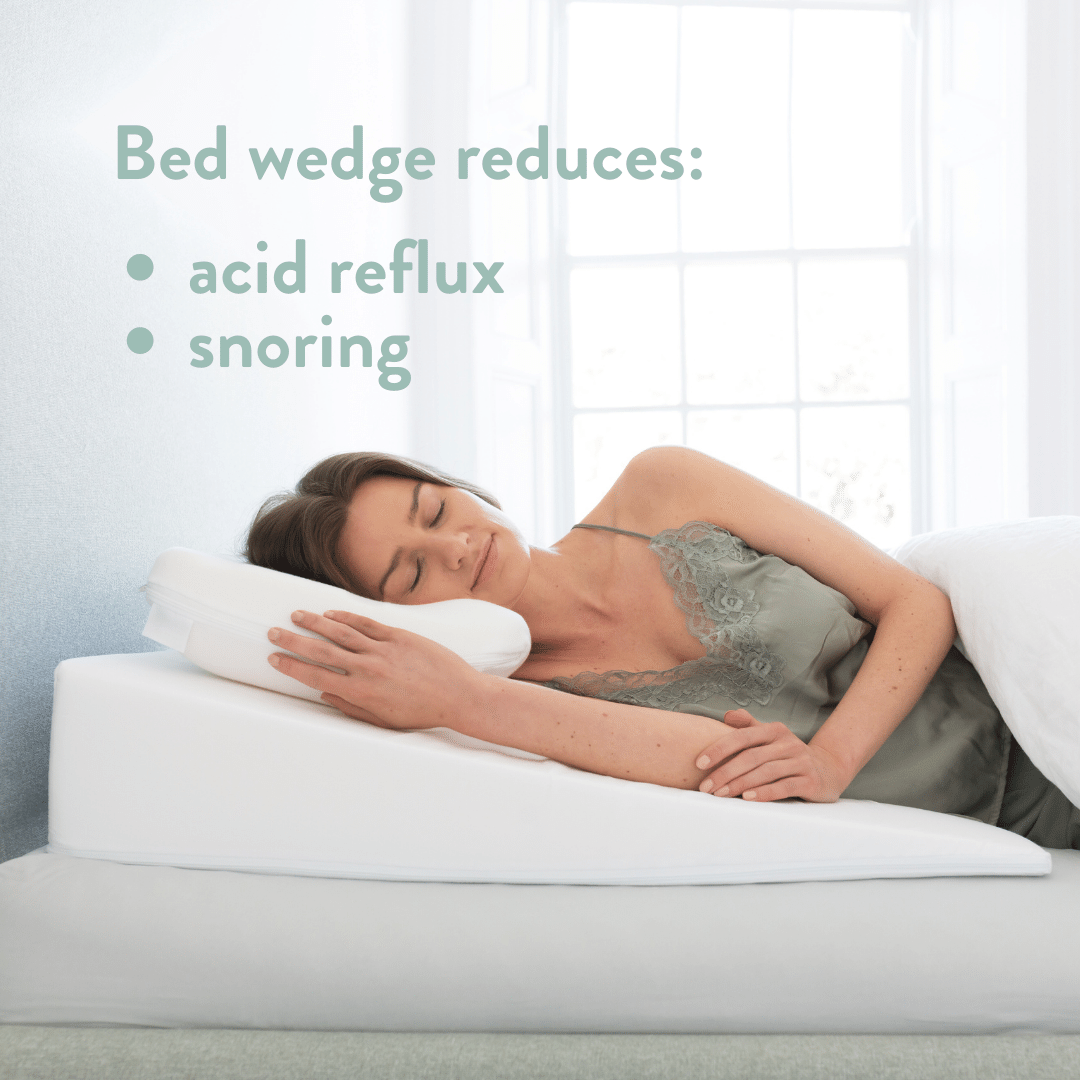Pregnancy wedge pillow for heartburn clearance