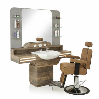 REM Cadillac Barber Shop Mirror Unit - Natural Living