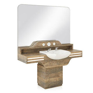 REM Cadillac Barber Shop Mirror Unit - Natural Living