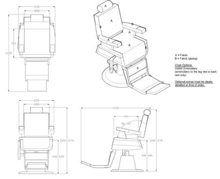 REM Emperor Classic Barbers Chair