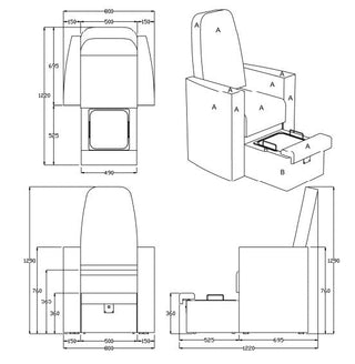 REM Fantasy - Spa Pedicure Chair(no plumbing required)