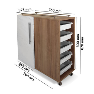 REM Savoy Mobile Beauty Cabinet measurement