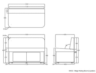 REM Village Reception Waiting Seat - 2 Seater