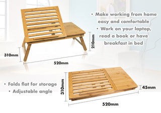 Wooden Laptop Bed Table with Drawer